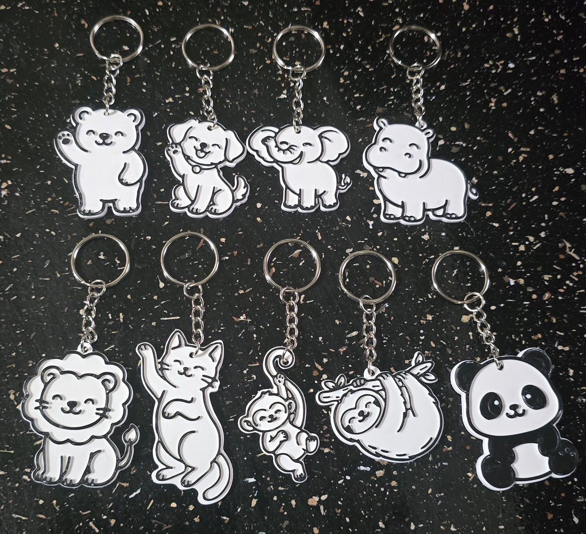Color Me: Cute Animal Keychain Set