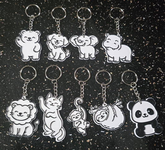 Color Me: Cute Animal Keychain Set