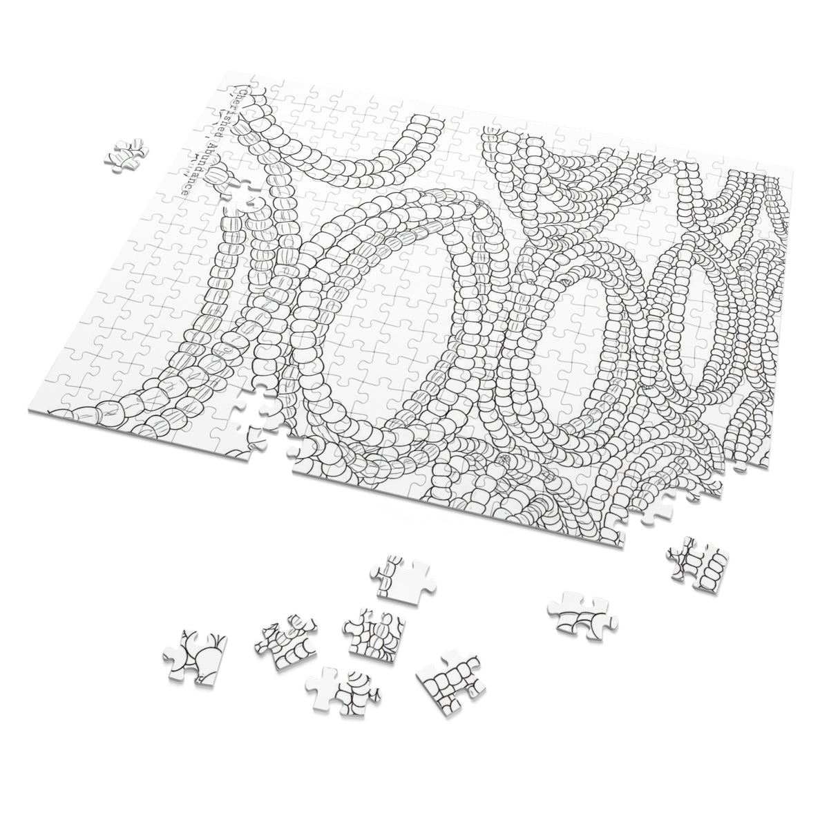 Color in Pieces Jigsaw Puzzle with Tin (Image: Bracelet Mounds)